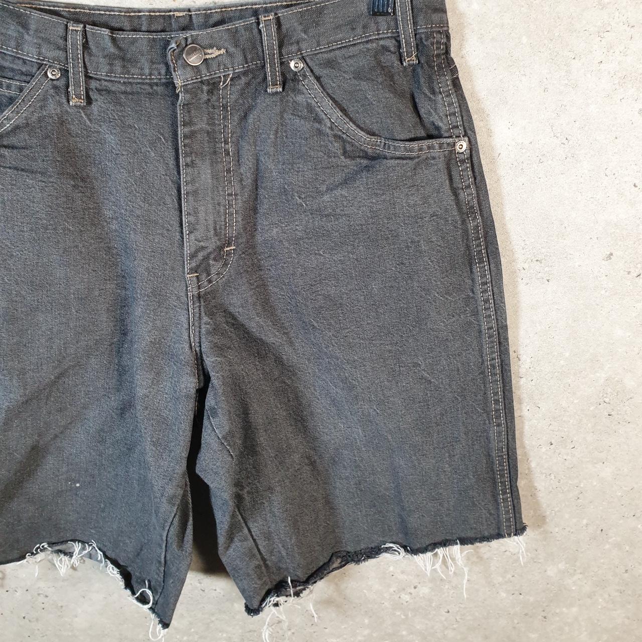 Vintage Dickies Baggy Chino Shorts Jorts Cargo Mens W34 Grey Denim Loose Fit