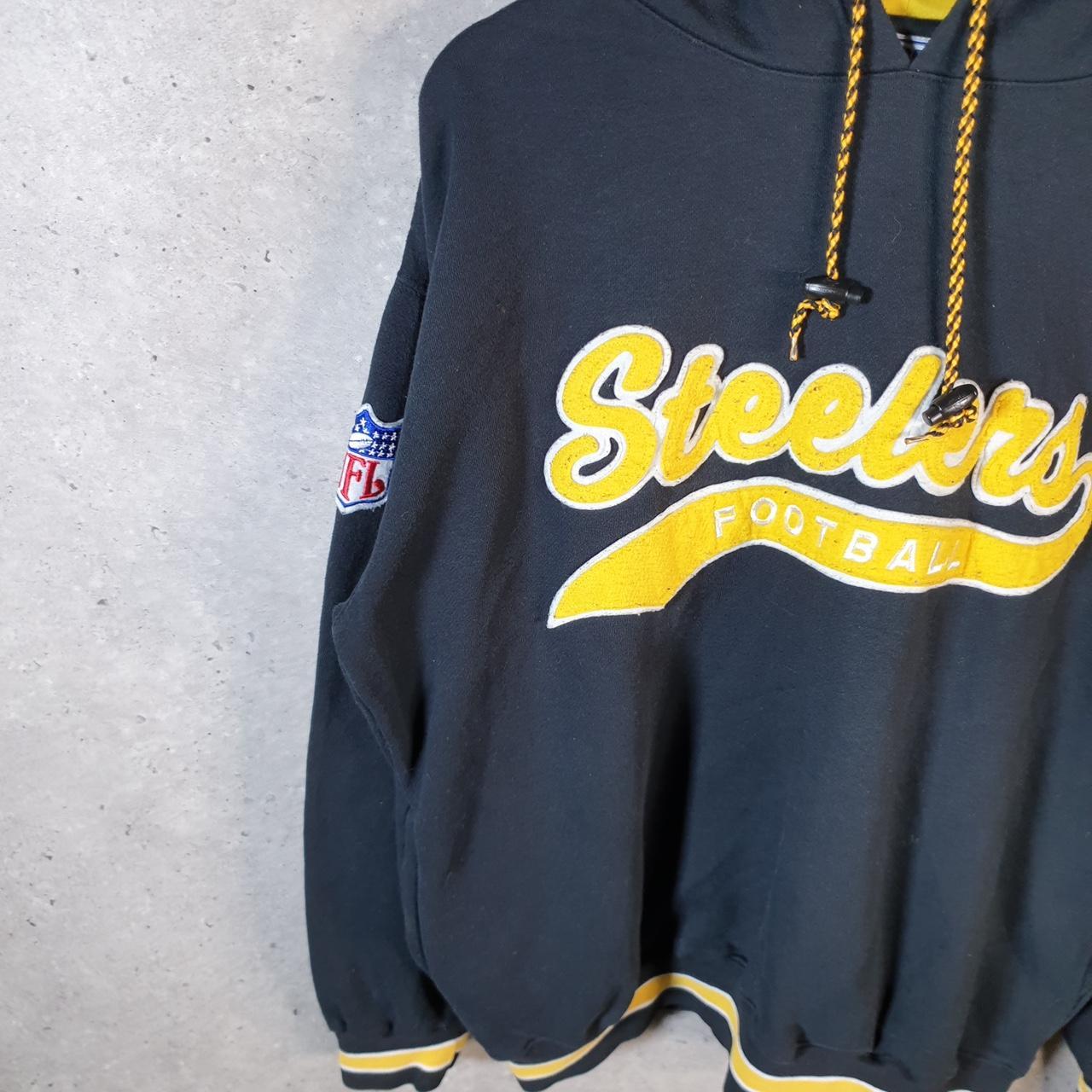 Vintage NFL Pro Line Starter Pittsburgh Steelers Hoodie Mens Large Black USA Pro Sport