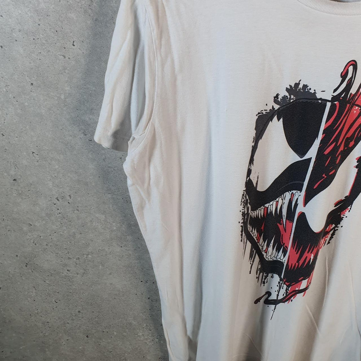 Vintage Marvel Venom Spiderman Mascara De Latex T Shirt Men’s Large White Graphic