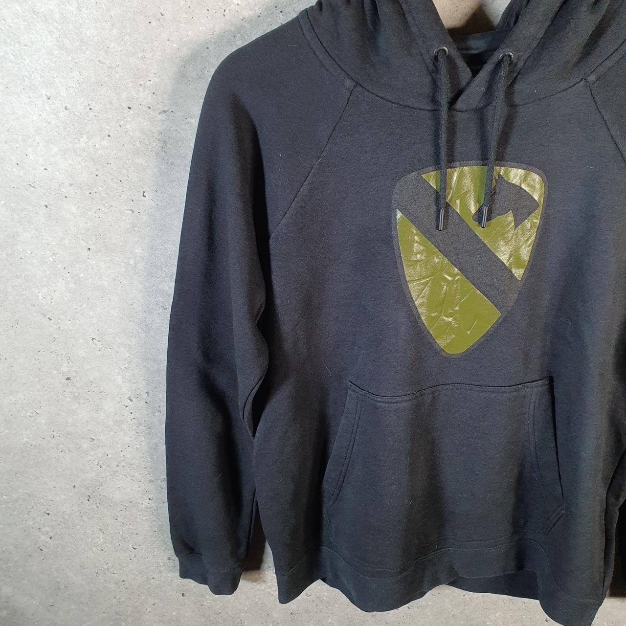 Vintage Nike Sports USA Hoodie Womens Medium Black Swoosh Y2K Pullover