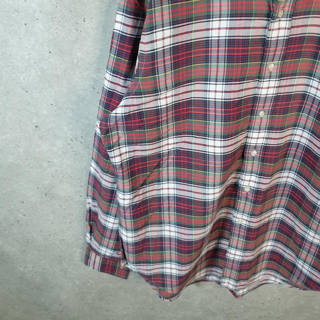 Vintage Ralph Lauren Button Down Shirt Men’s Large Classic Fit Checkered Pony Cotton