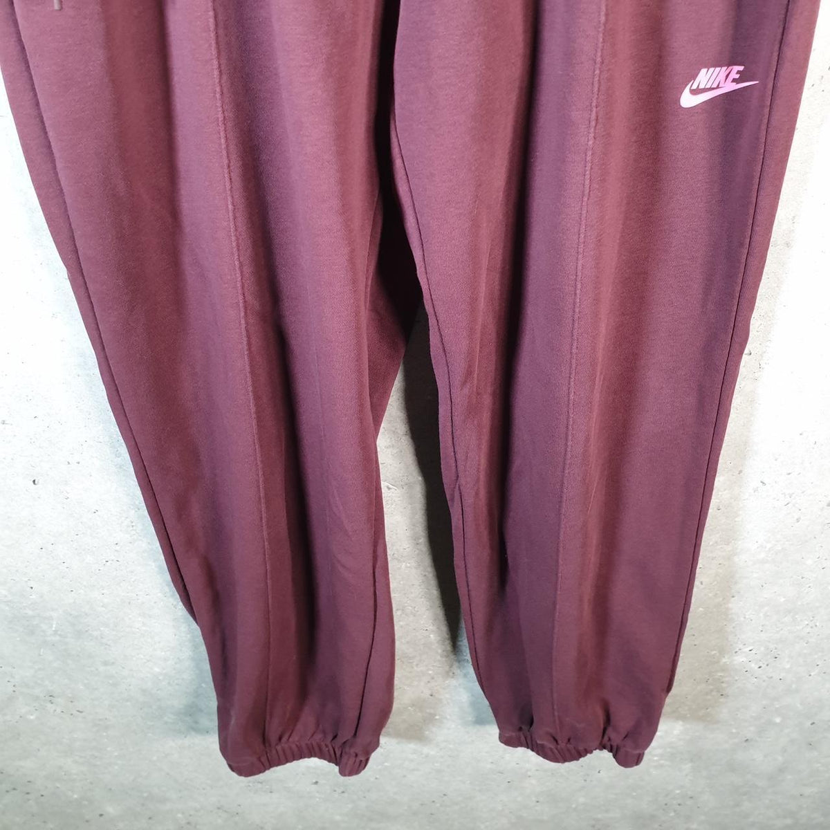 Vintage Nike Club Sweatpant Joggers Mens 2XL Burgundy Red Swoosh Sports Tracksuit - Big Fish Vintage