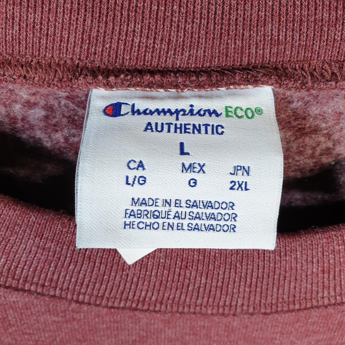 Vintage Champion Sweatshirt Men’s Large Burgundy USA Pullover Ozarks College Cheer
