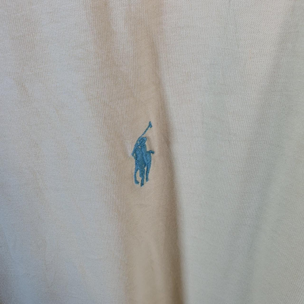 Vintage Ralph Lauren Polo T Shirt Men’s XL Yellow Embroidered Pony Classic Fit C9112
