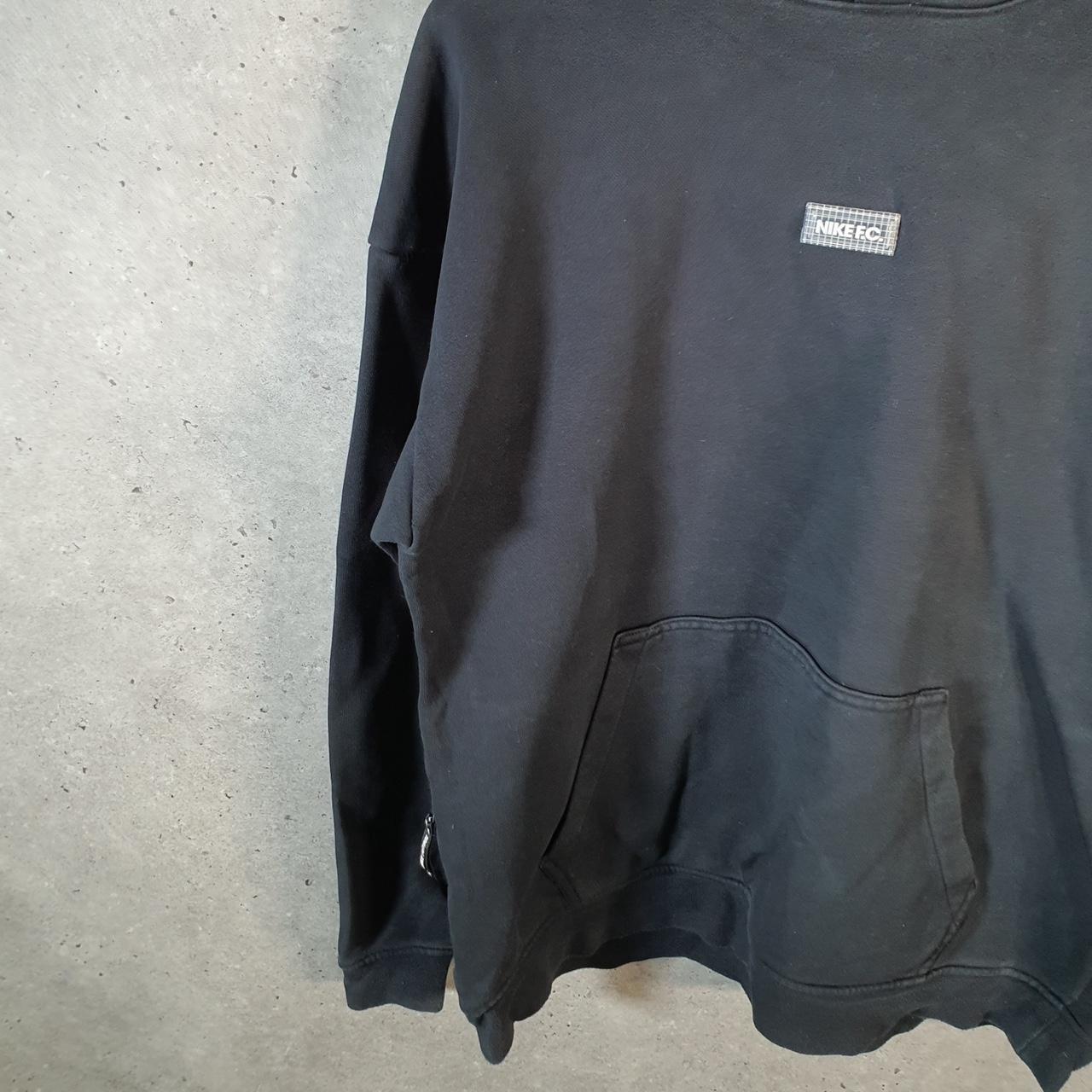 Vintage Nike Football Embroidered Hoodie Men’s Large Black Swoosh Y2K Pullover