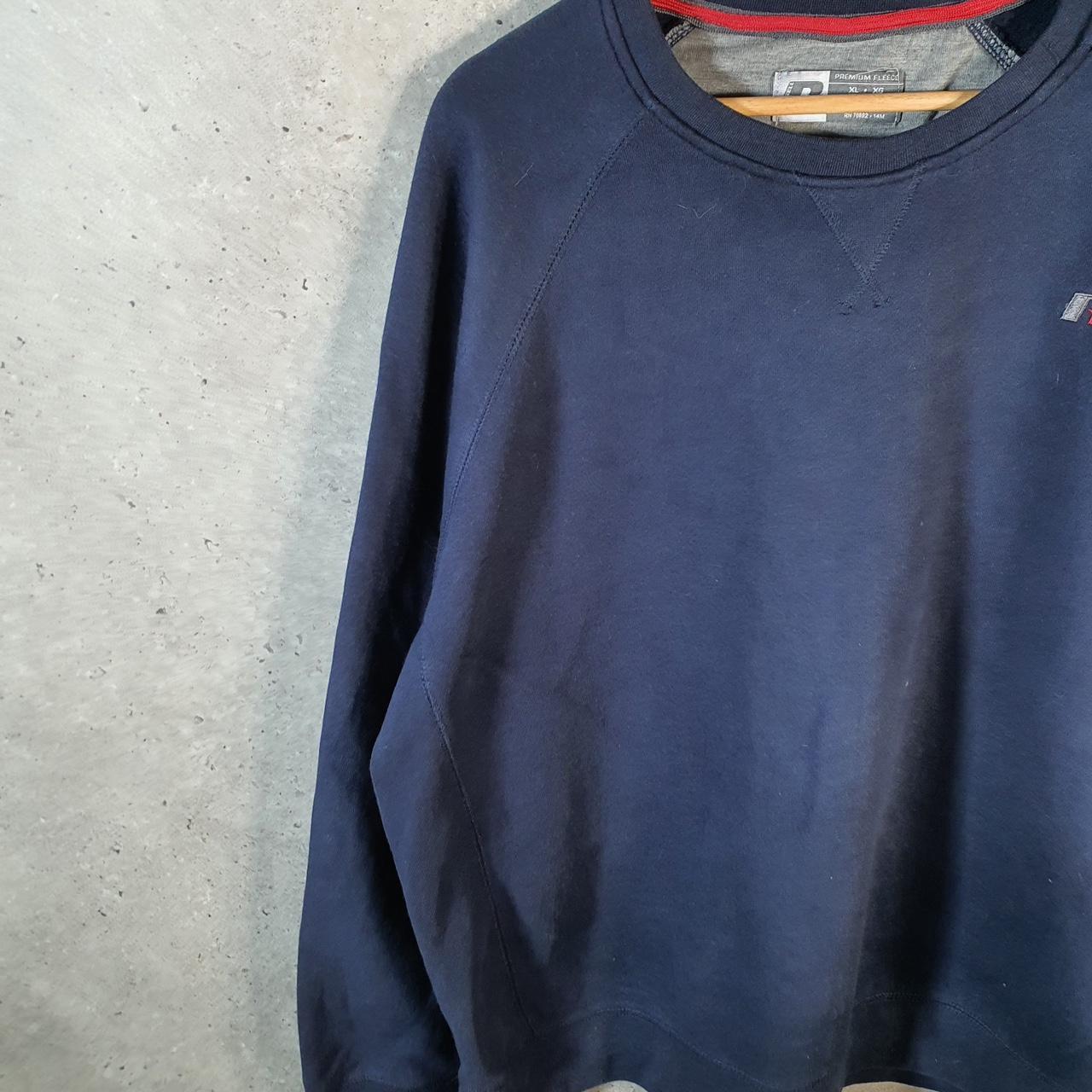 Vintage Russell Athletic Premium Fleece Sweatshirt Men’s XL Navy Blue Pullover Baggy