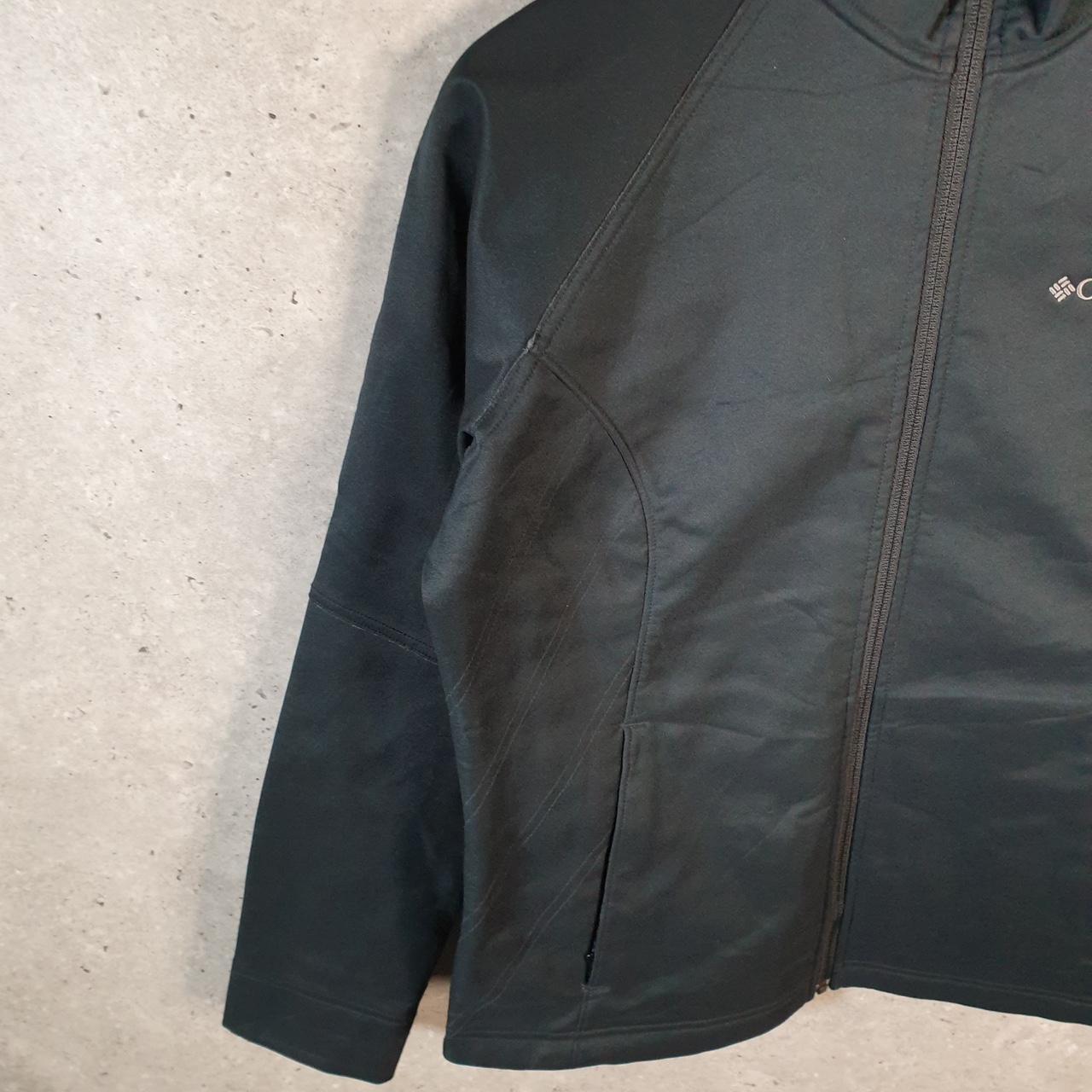 Vintage Columbia Windbreaker Track Jacket Womens Medium Black USA Athletic