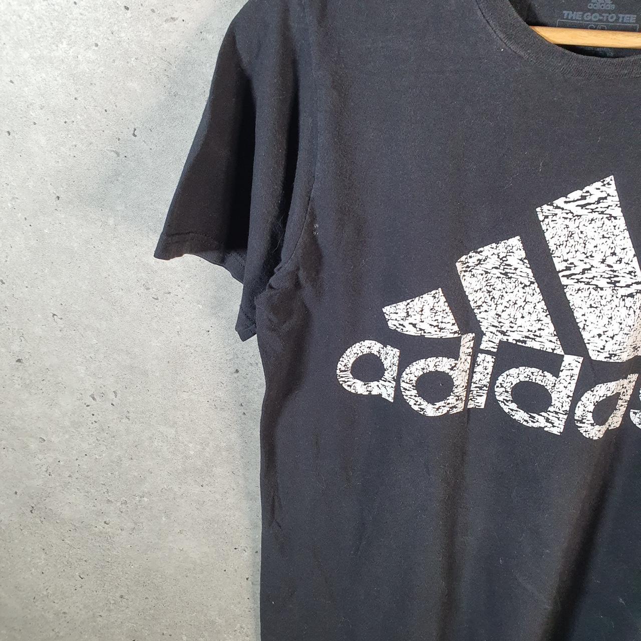 Vintage Adidas Go To Tee T Shirt Men’s Small Black Three Stripes Logo Athletic