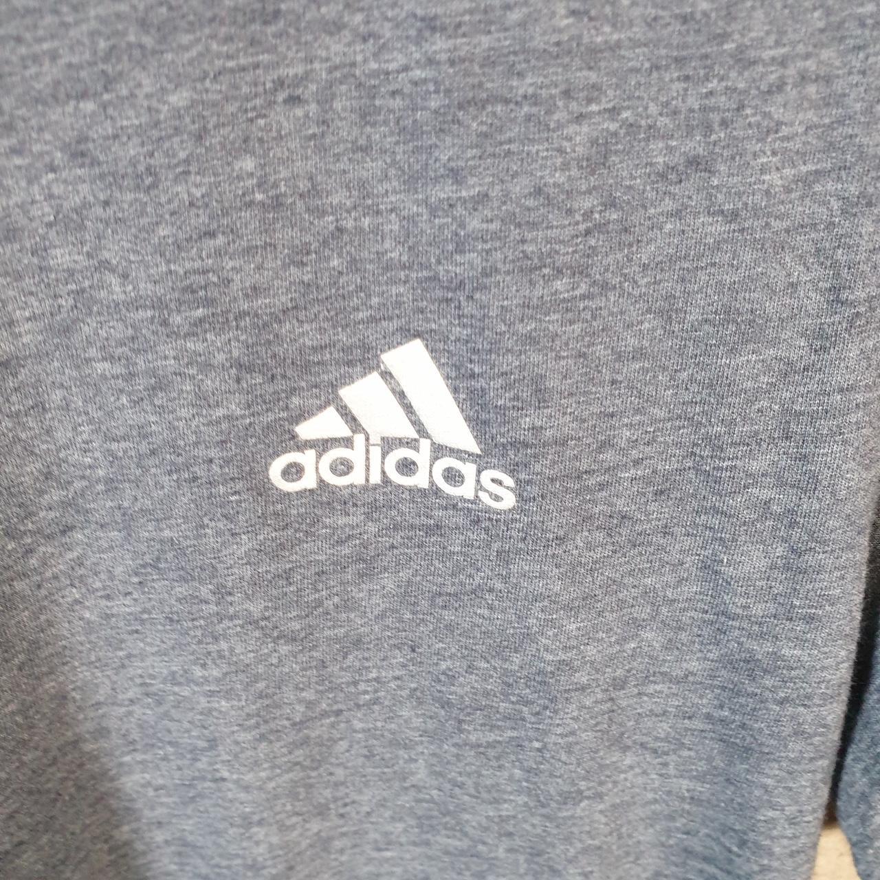 Vintage Adidas Spellout T Shirt Shirt Men’s Medium Grey Three Stripes Logo Athletic C9702