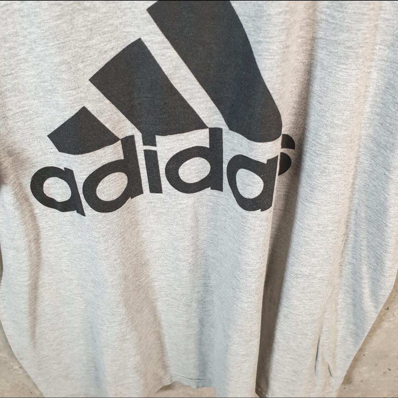 Vintage Adidas Amplifier T Shirt Shirt Men’s Large Grey Three Stripes Logo Athletic C9915