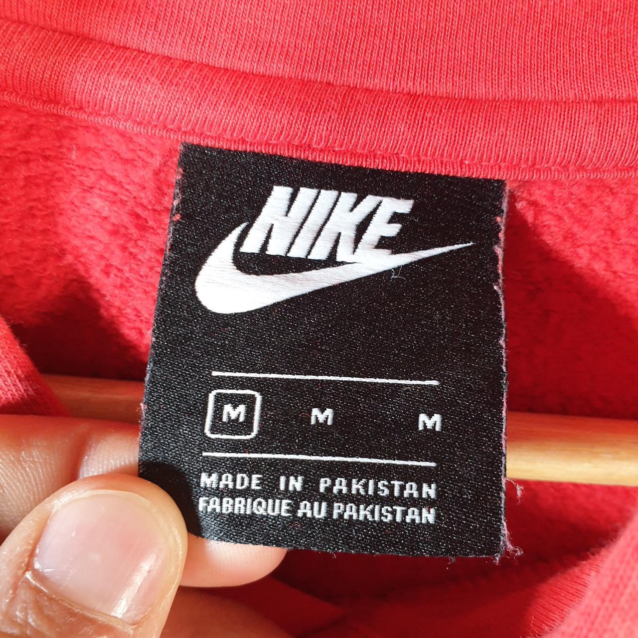 Vintage Nike Club Spellout Hoodie Men’s Medium Red Swoosh Y2K Pullover