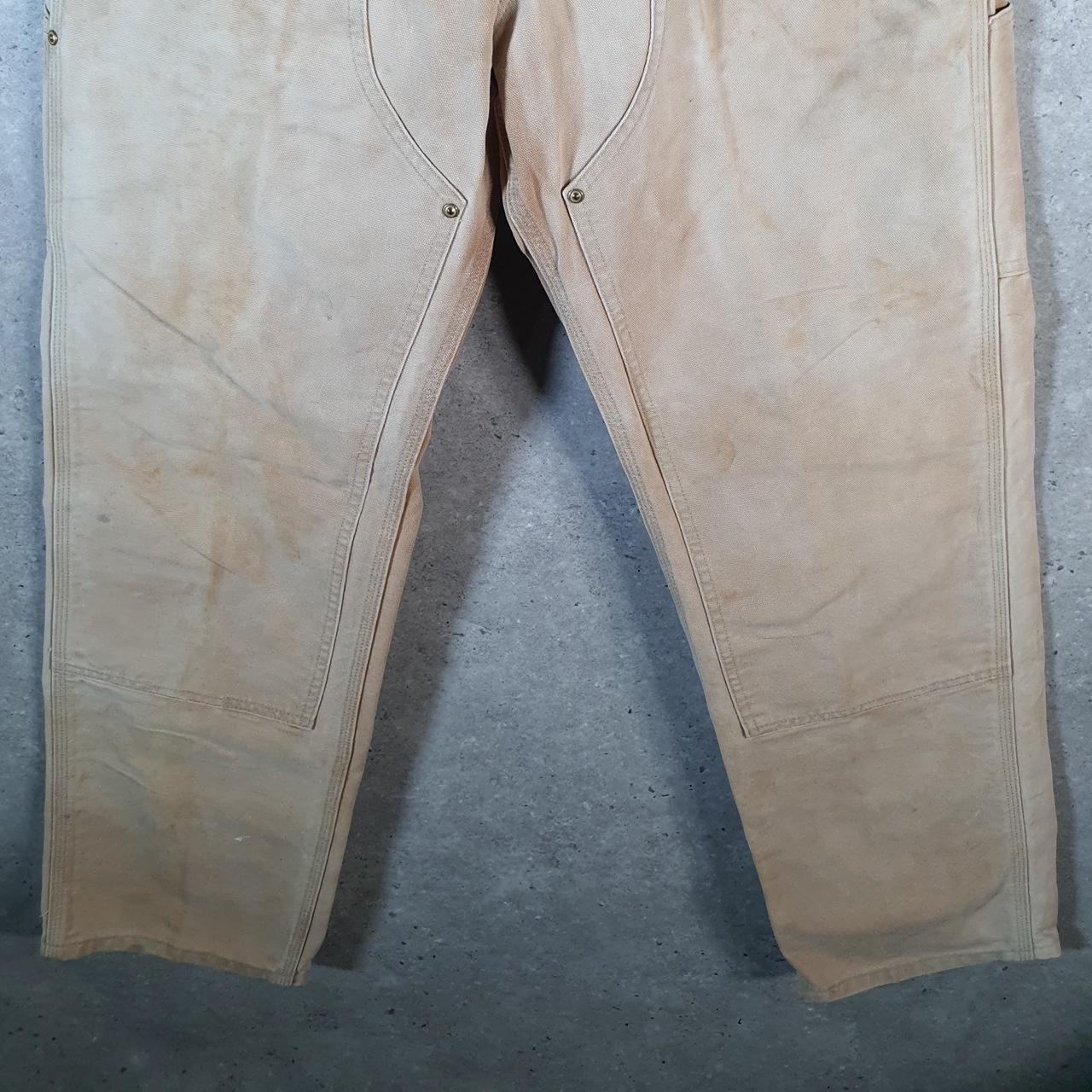Vintage Carhartt Carpenter Double Knee Trousers Mens W30 L32 Brown Dungaree Fit Workwear