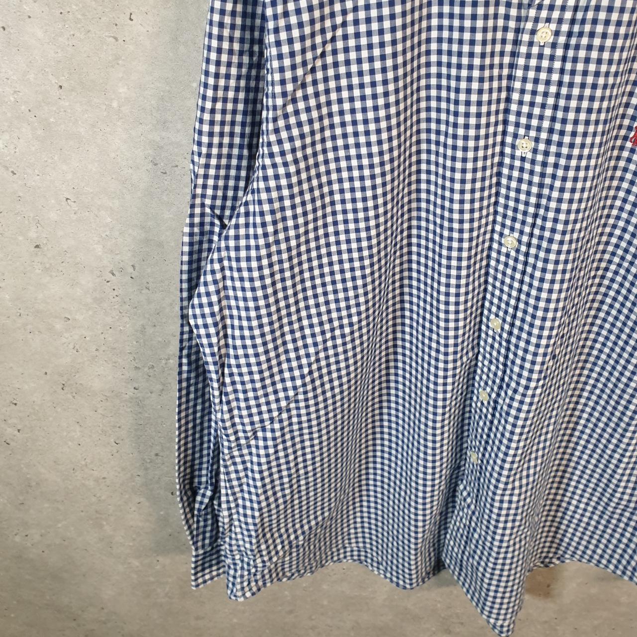 Vintage Ralph Lauren Button Down Shirt Men’s 2XL Blue Custom Fit Cotton Pony