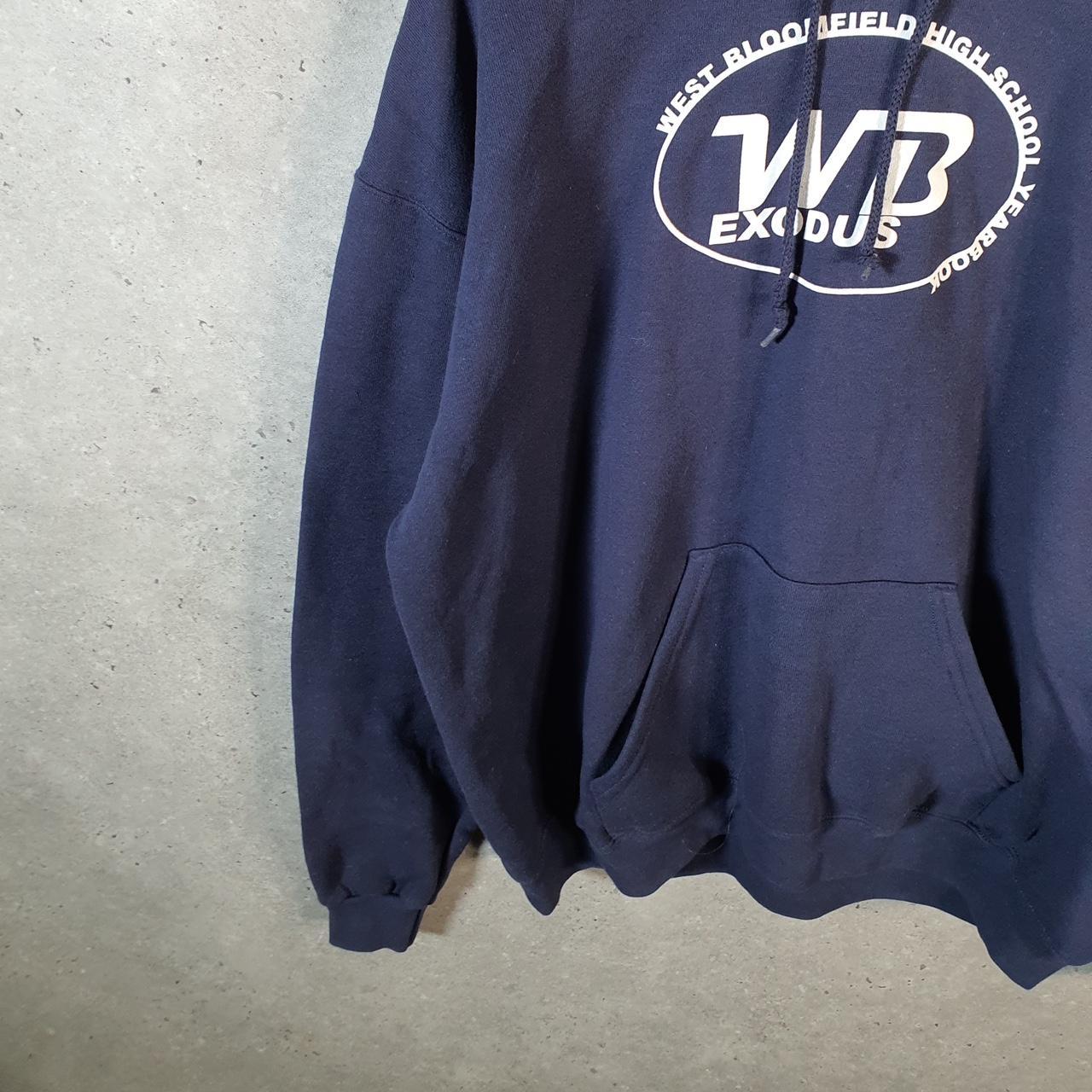 Vintage Lee Heavyweight Hoodie Men’s XL Navy West Bloomfield School Exodus