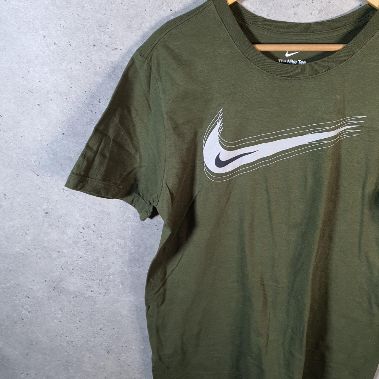 Vintage Nike Club T Shirt Men’s Medium Green Swoosh Y2K Pullover Logo