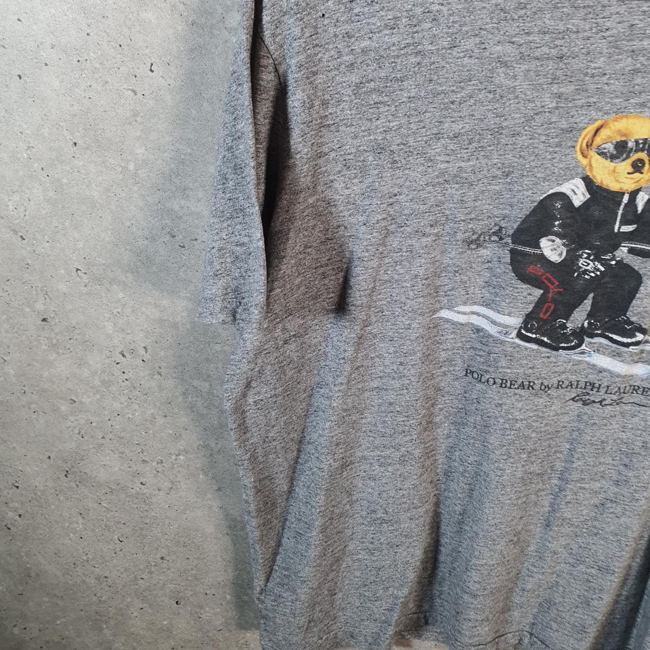 Vintage Ralph Lauren Polo Bear T Shirt Men’s XL Grey Classic Fit Pony