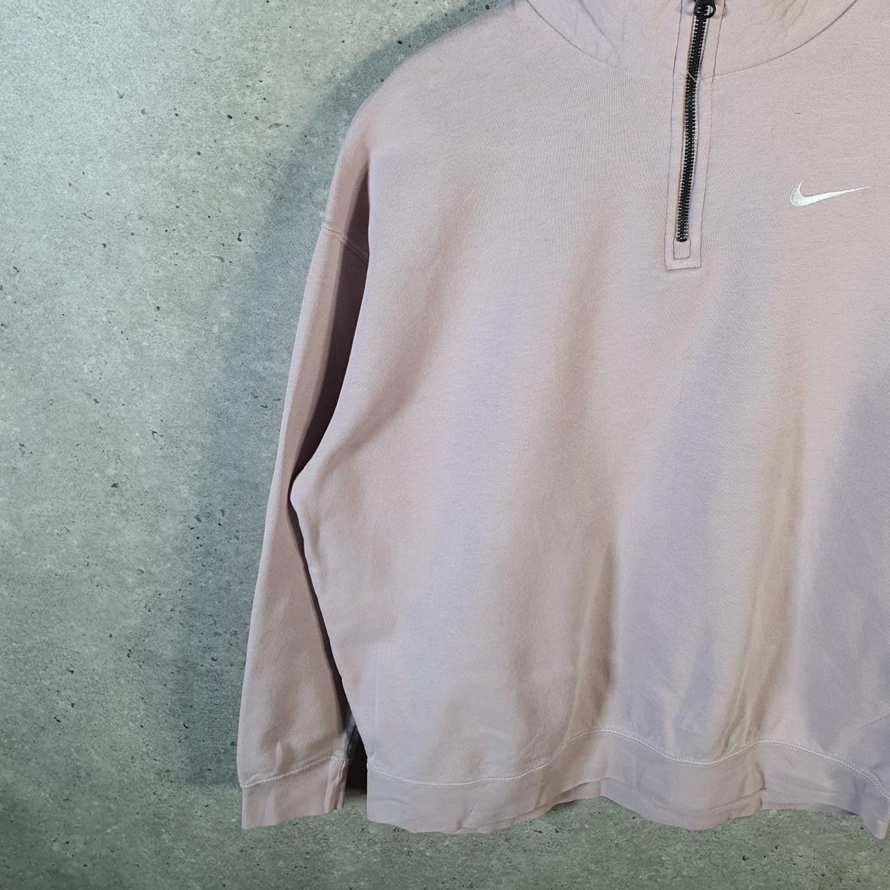 Vintage Nike Embroidered 1/4 Zip Sweatshirt Men’s XS Pink Swoosh Y2K Pullover