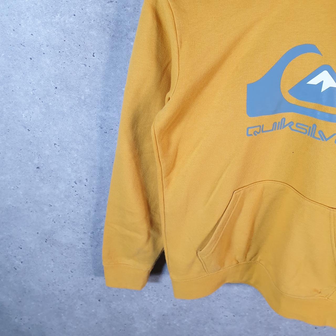 Quiksilver Graphic Hoodie Womens Medium Yellow Pullover