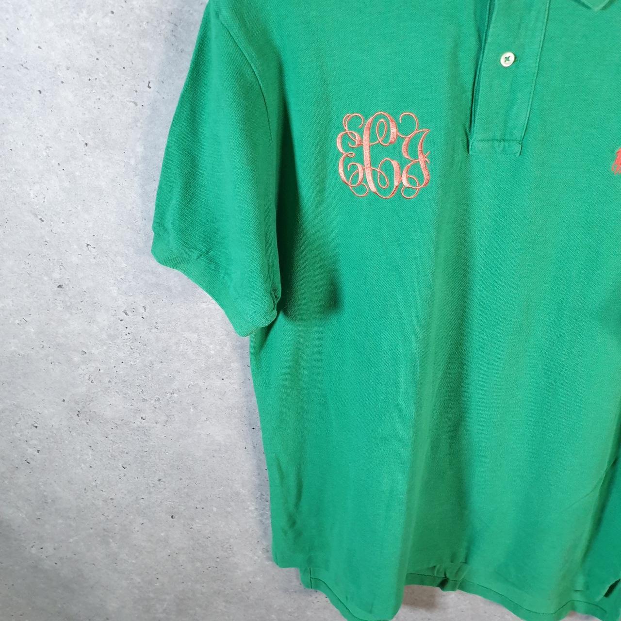 Vintage Ralph Lauren Polo Shirt Men’s Large Green Classic Fit Embroidered Pony