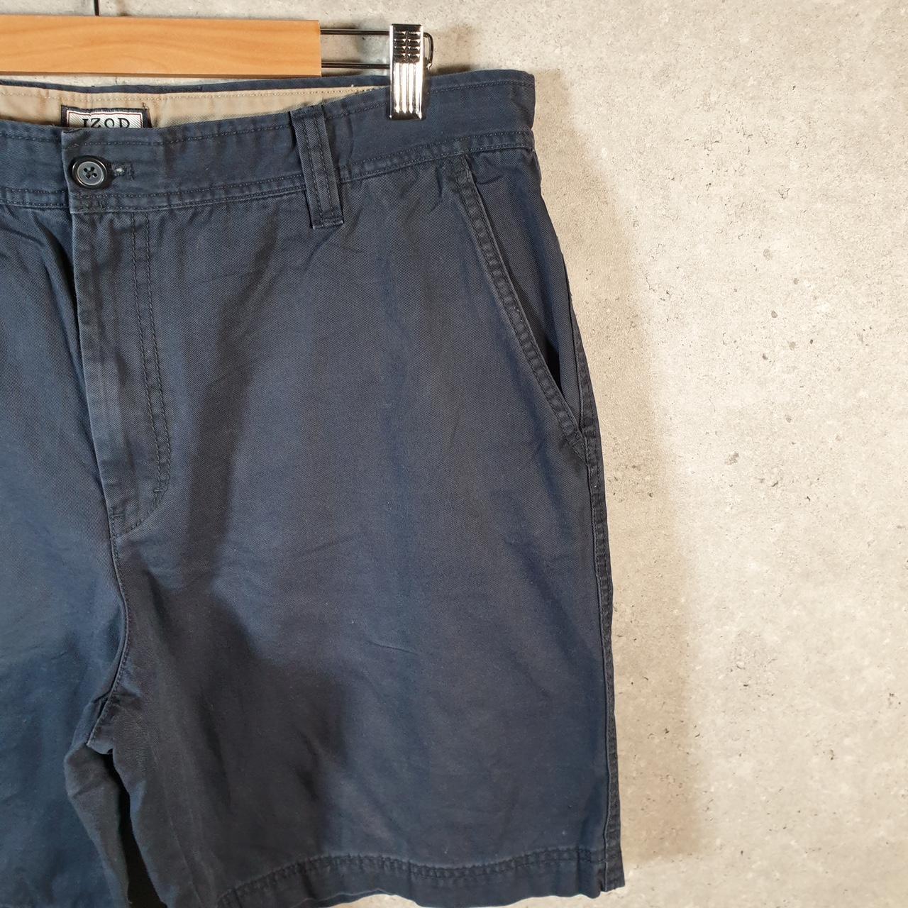 Vintage Izod Golf Chino Shorts Jorts Cargo Men’s W38 Navy Blue Baggy Cotton