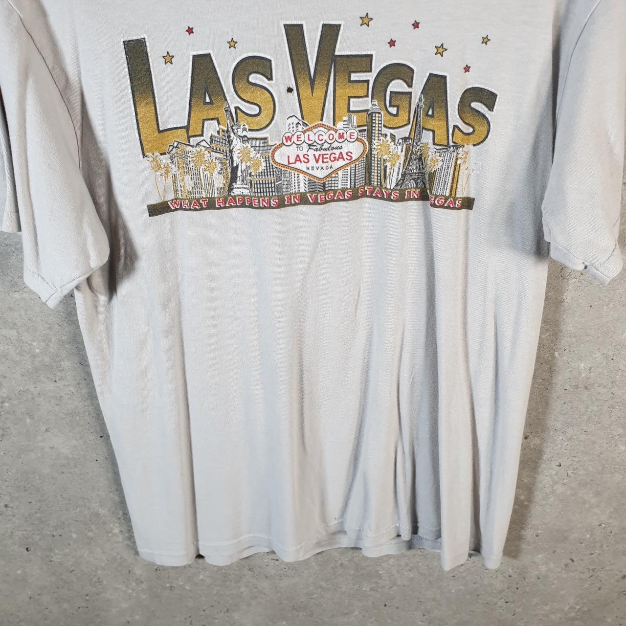 Vintage Stussy Spellout Las Vegas Nevada Printed T Shirt Men’s Medium Graphic Short Sleeve Big Fish Vintage