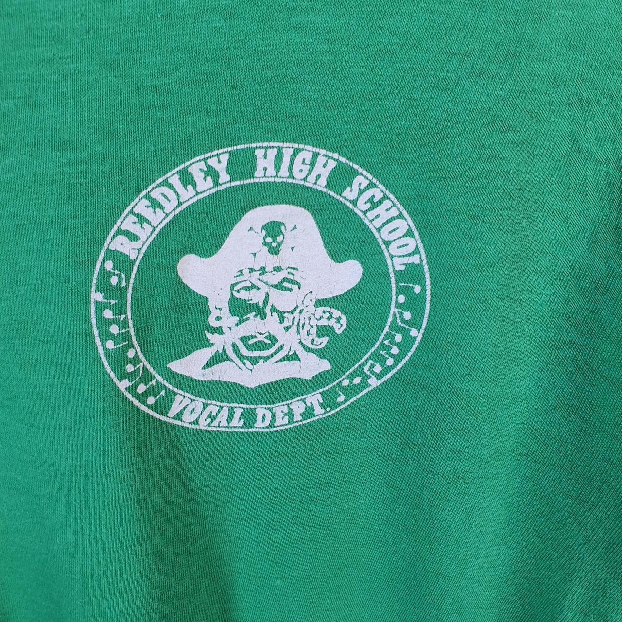 Vintage Fruit of the Loom Redley High School 90s USA Single Stitch T Shirt Men’s Small Green