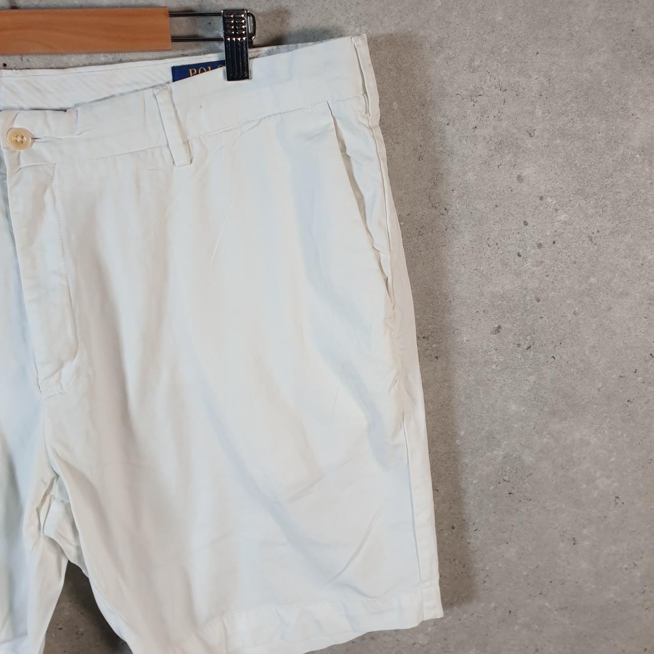 Vintage Ralph Lauren Polo Shorts Jorts Chino Cargo Men’s W34 White Baggy Cotton A4260