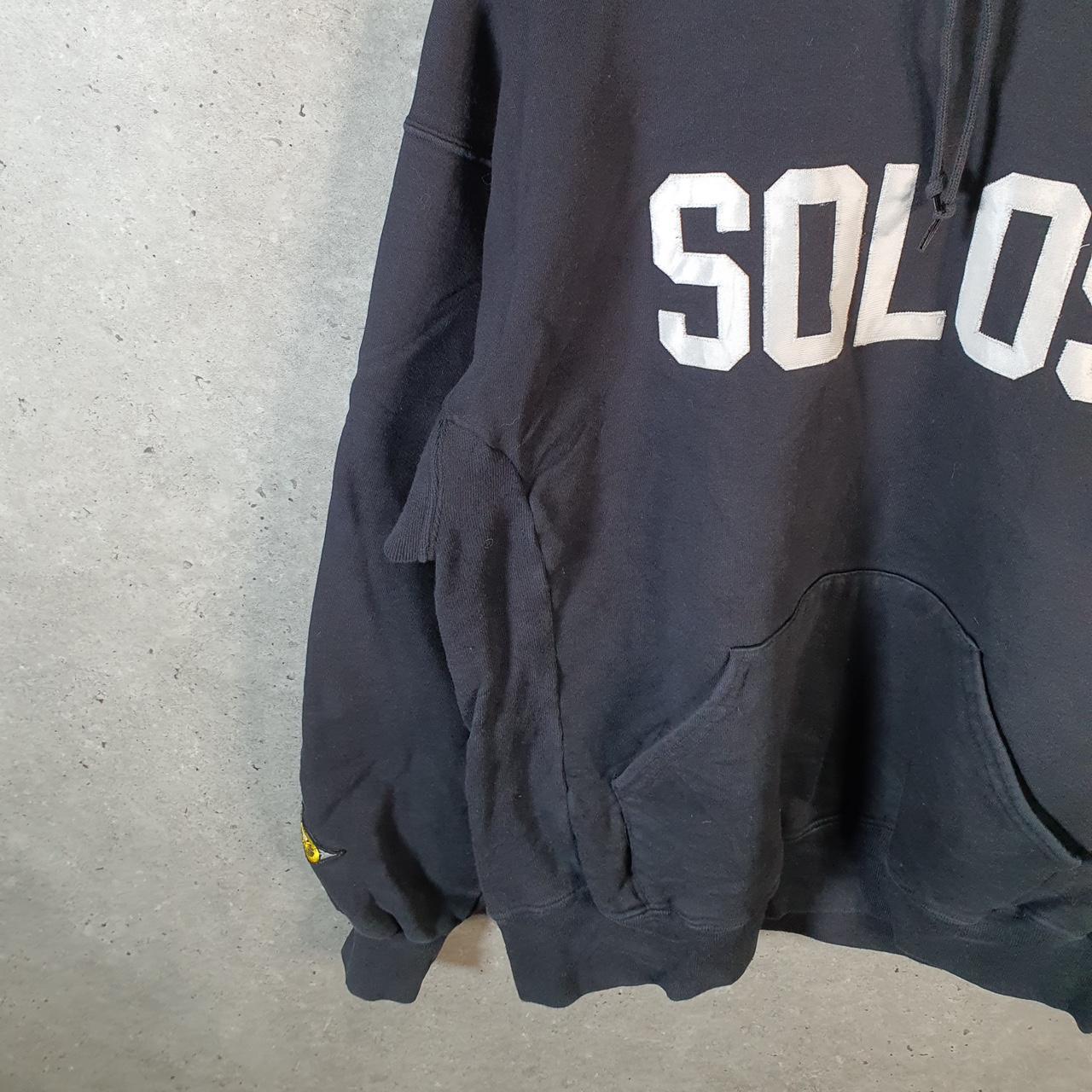 Vintage Russell Athletic Pro 10 Solos Hoodie Men’s Large Black Pullover Baggy