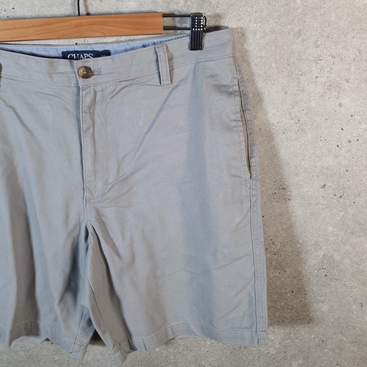 Vintage Chaps Ralph Lauren Chino Shorts Jorts Cargo Men’s W34 Grey Baggy Cotton