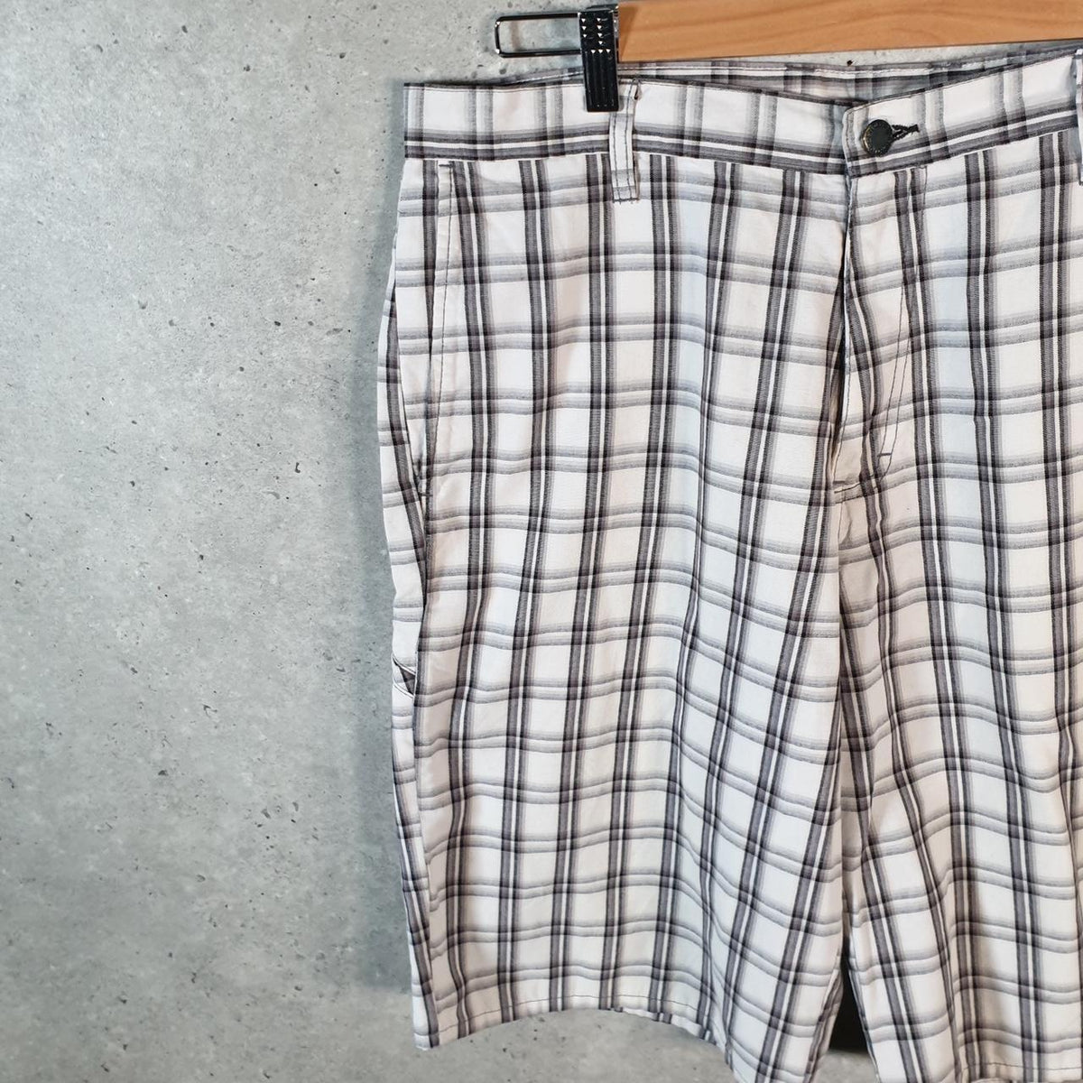 Vintage Dickies Baggy Chino Shorts Jorts Cargo Mens W34 Checkered Regular Fit