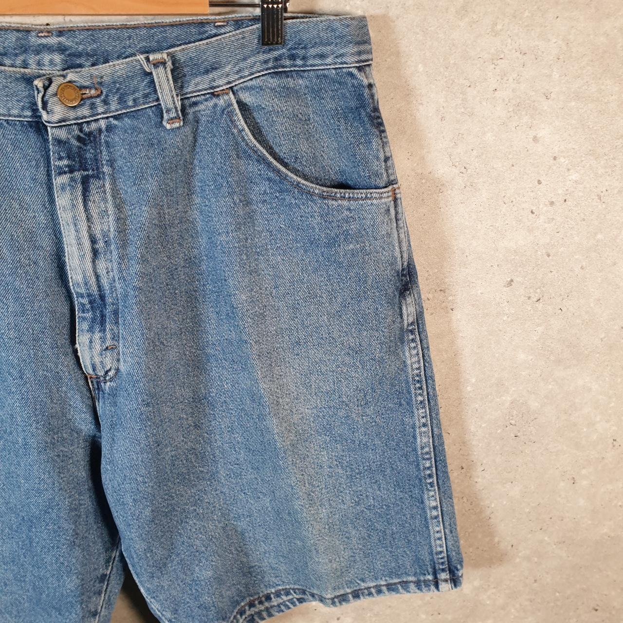 Vintage Wrangler Denim Shorts Jorts Cargo Men’s W40 Blue Baggy Cotton