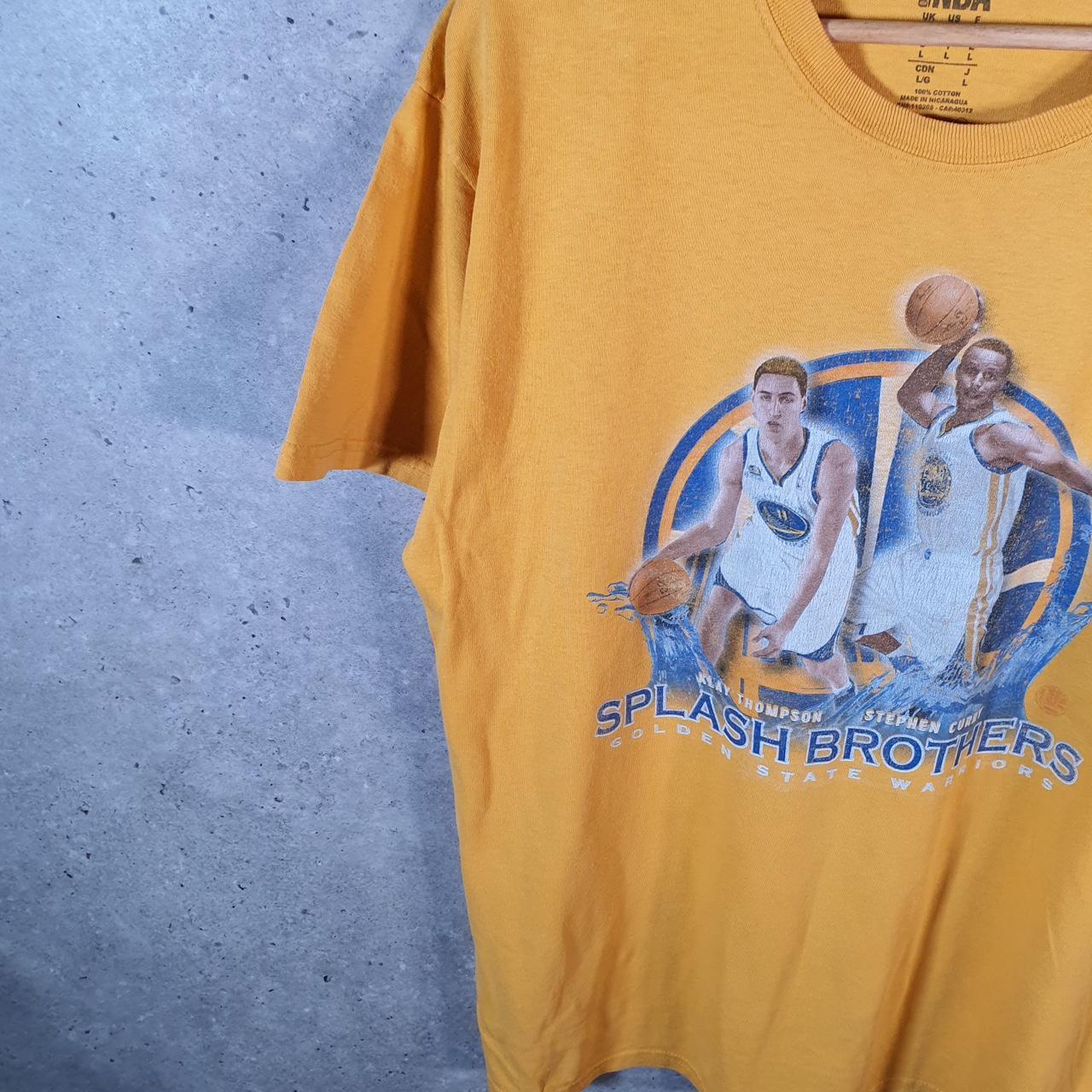 Vintage NBA Golden State Warriors Steph Curry T Shirt Men’s Large Yellow Logo Athletic