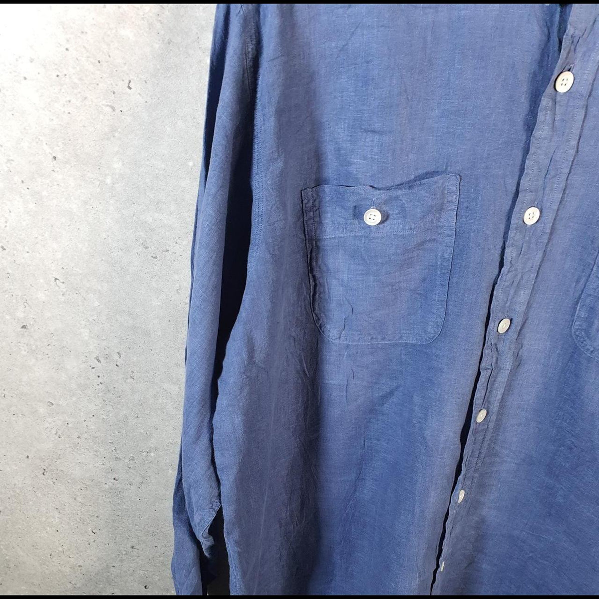 Vintage Ralph Lauren Button Down Shirt Men’s XL Blue Classic Fit Pockets