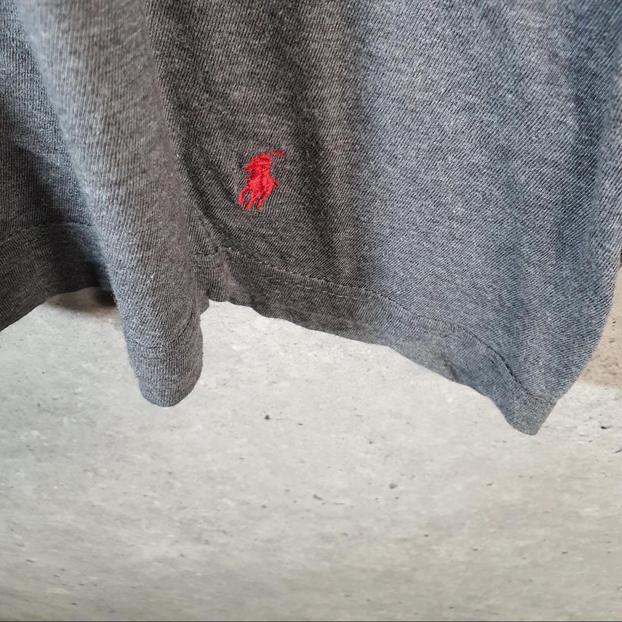 Vintage Ralph Lauren Polo T Shirt Men’s Medium Grey Embroidered Classic Fit Pony C9132