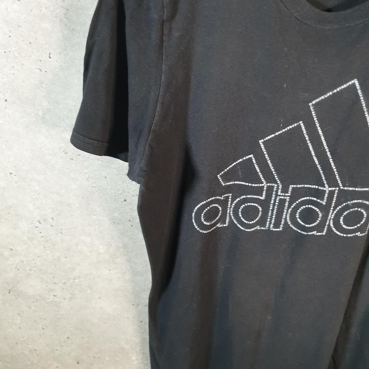 Vintage Adidas Amplifier T Shirt Men’s Medium Black Three Stripes Logo Athletic
