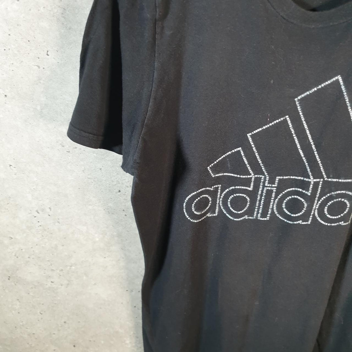 Vintage Adidas Amplifier T Shirt Men’s Medium Black Three Stripes Logo Athletic
