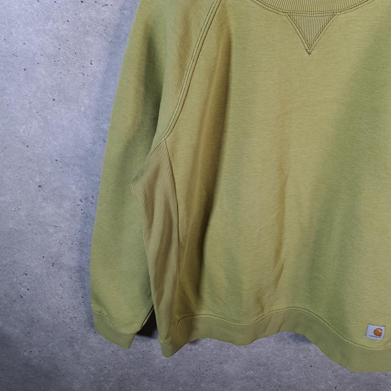 Vintage Carhartt Sweatshirt Womens XL Green Pullover Blank USA Relaxed Fit