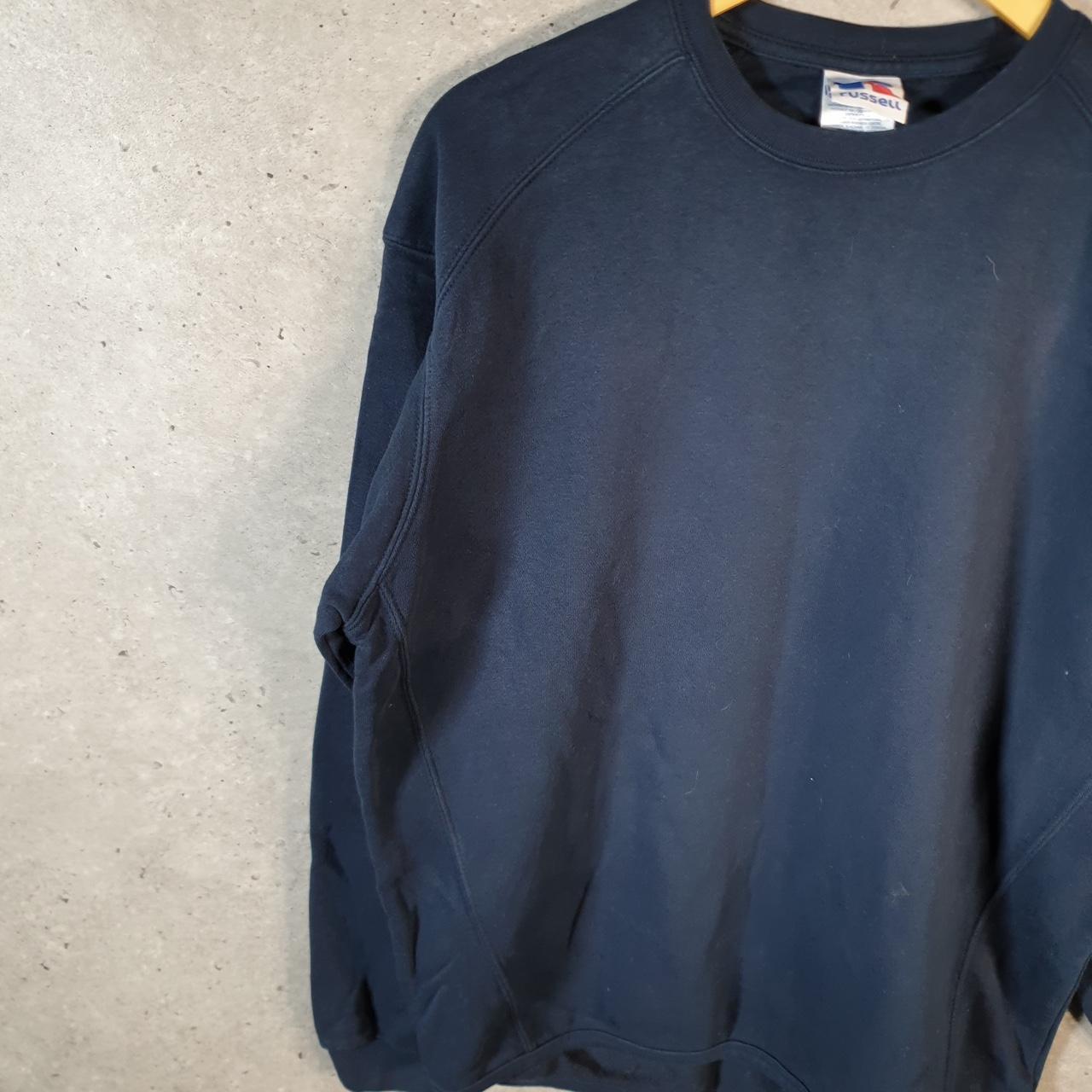 Vintage Russell Athletic Blank Baggy Sweatshirt Men’s Medium Navy Blue Pullover