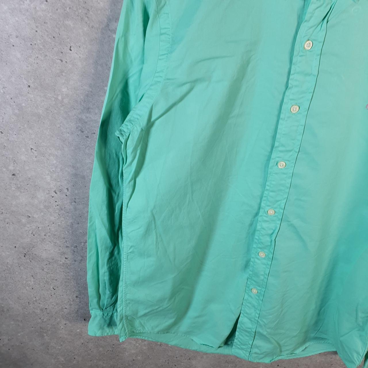 Vintage Ralph Lauren Button Down Shirt Men’s Small Blue Classic Fit Feather Weight Twill Pony