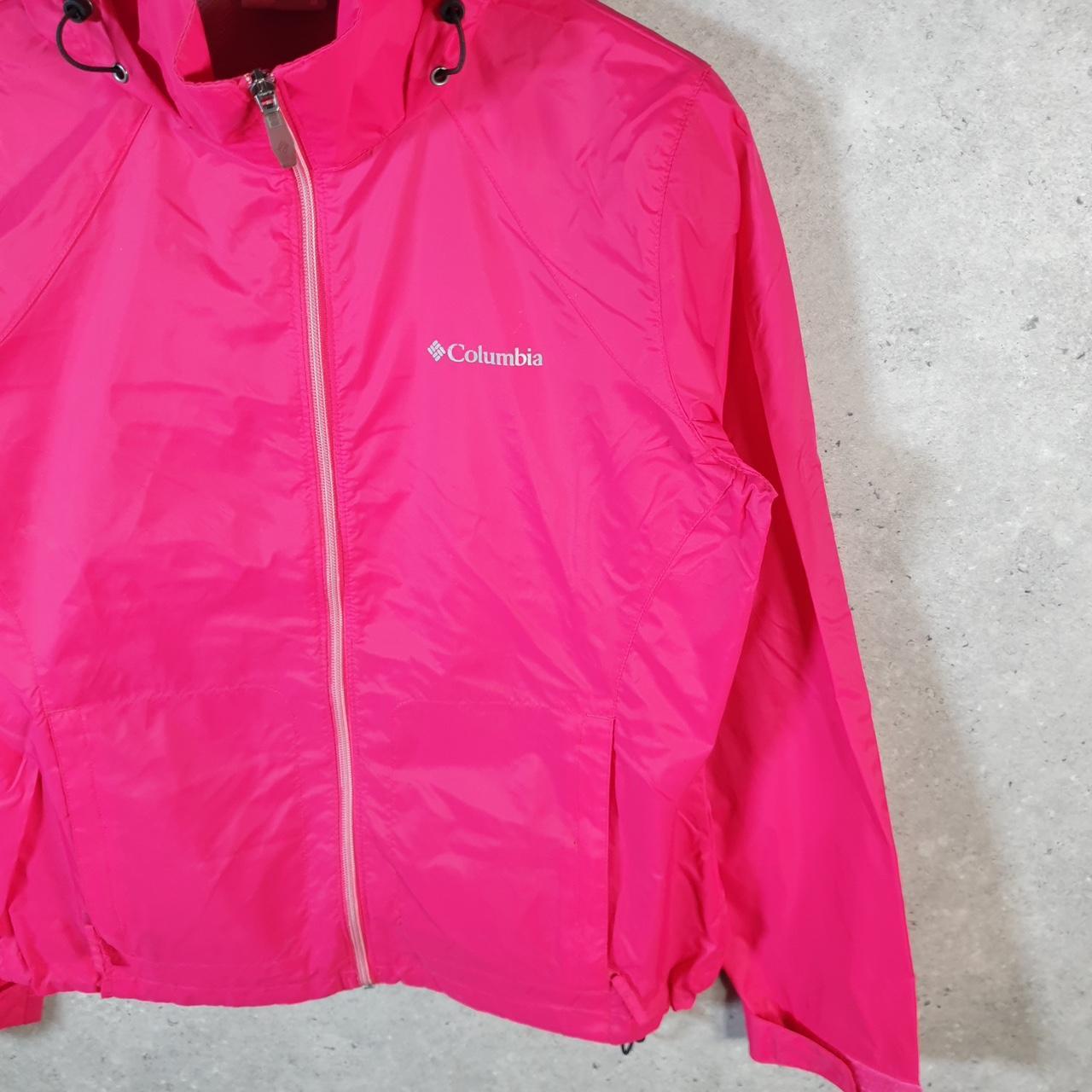 Vintage Columbia Windbreaker Track Jacket Womens XS Pink USA Athletic