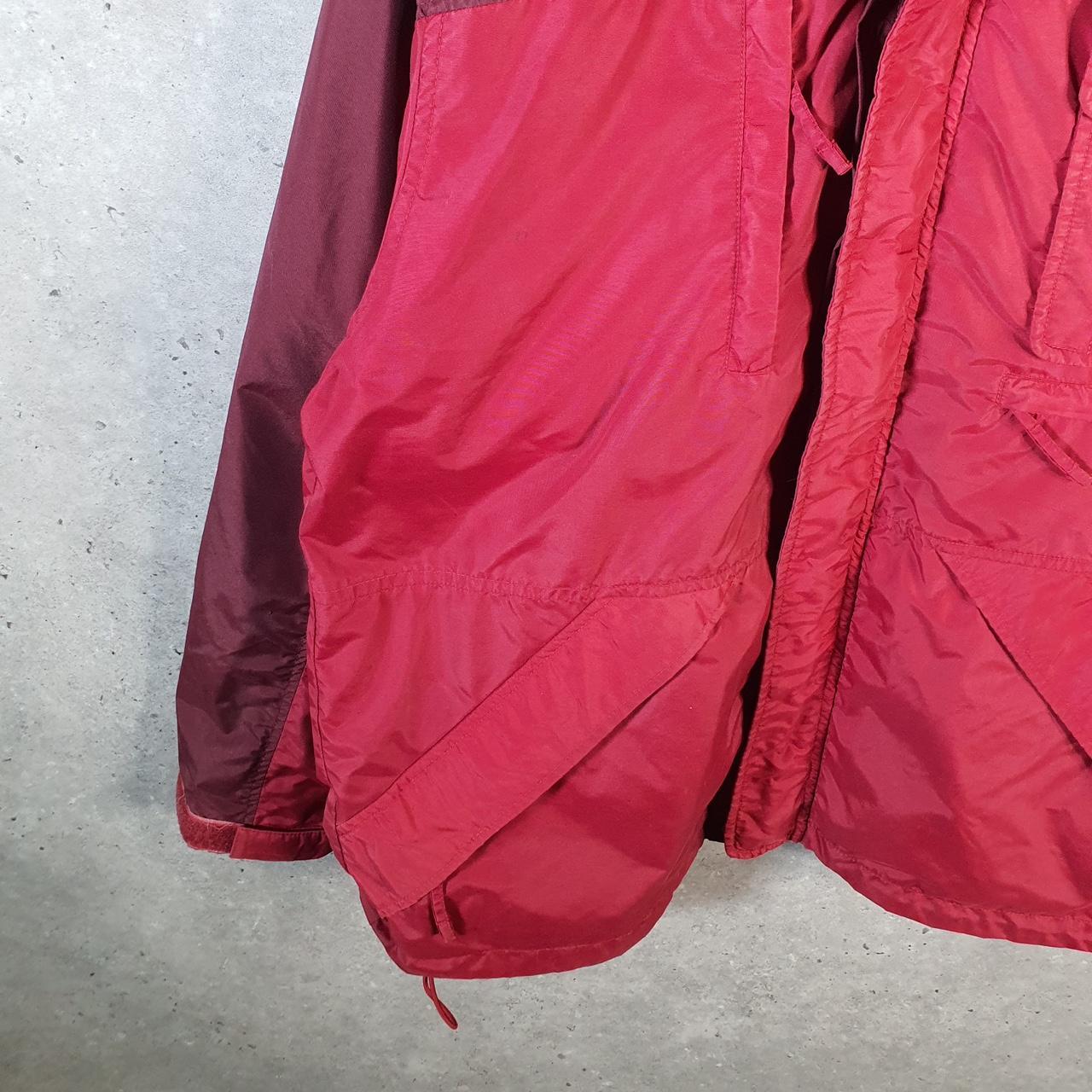 Vintage L.L. Bean Outdoors Nylon Jacket Mens Large Hooded Red Full Zip Waterproof