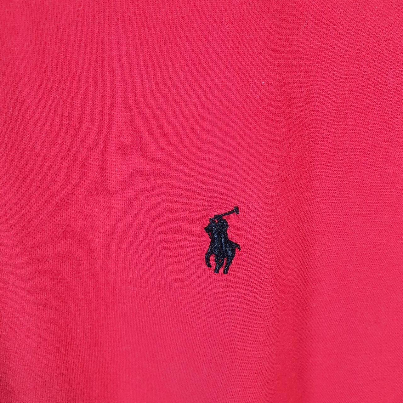 Vintage Ralph Lauren Polo T Shirt Womens XL Red Embroidered Pony Custom Fit C9087