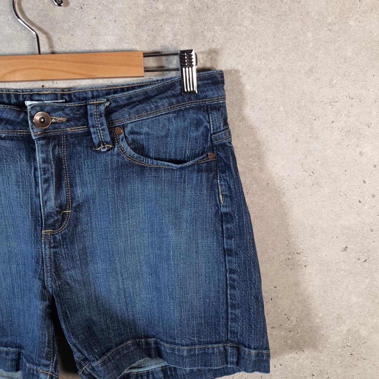 Vintage Lee Low Rise Baggy Shorts Jorts Cargo Womens W32 Blue Relaxed Denim A4553