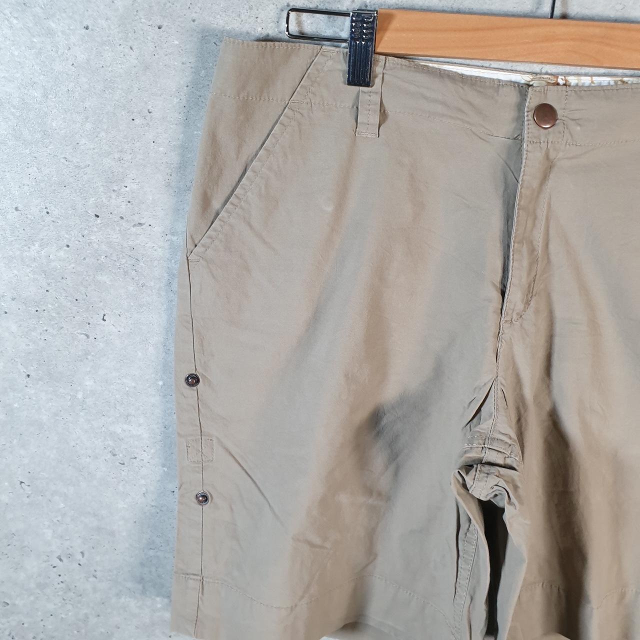 Vintage Izod Golf Chino Shorts Jorts Cargo Womens W32 Brown Baggy Cotton