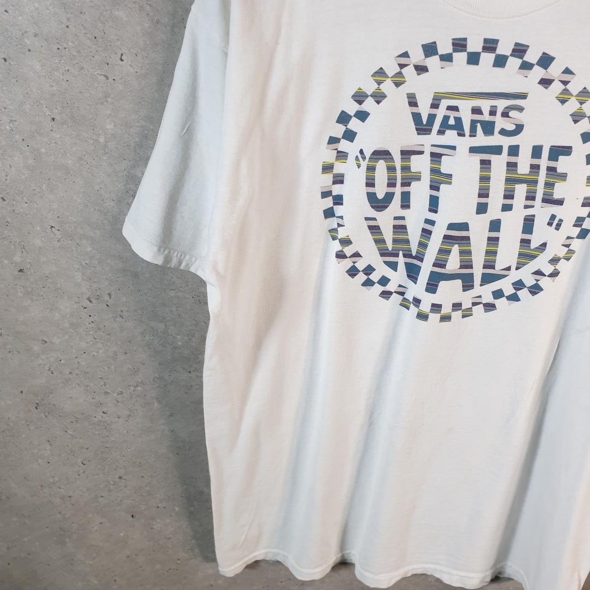 Vintage Vans Off the Wall Graphic T Shirt Men’s Large White Classic Fit Athletic Casual