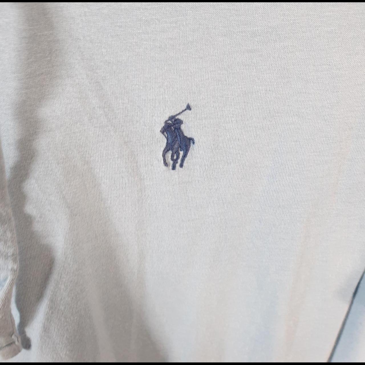 Vintage Ralph Lauren Polo Hoodie T Shirt Men’s Small Blue Embroidered Classic Fit Pony C8623