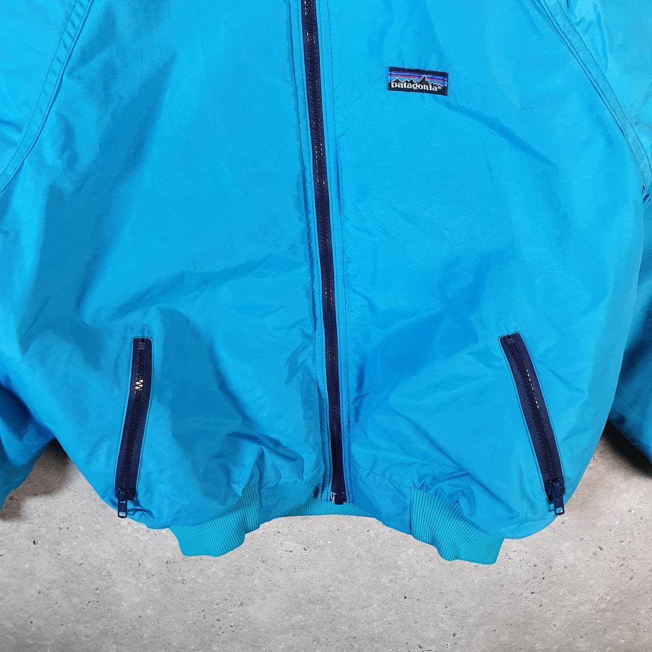 Vintage Patagonia 90s Waterproof Jacket Womens Small Blue Full Zip Windbreaker Big Fish Vintage