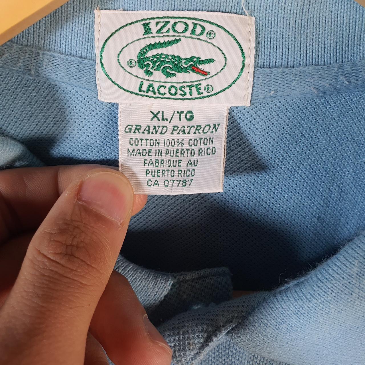 Vintage Izod Lacoste Polo Shirt Men’s Medium Blue Classic Fit Embroidered Logo