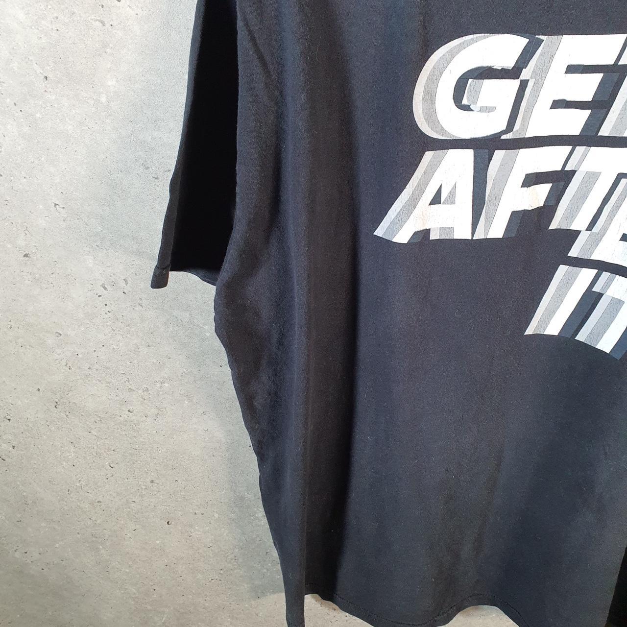 Vintage Adidas Get After It T Shirt Men’s 2XL Black Three Stripes Logo Athletic