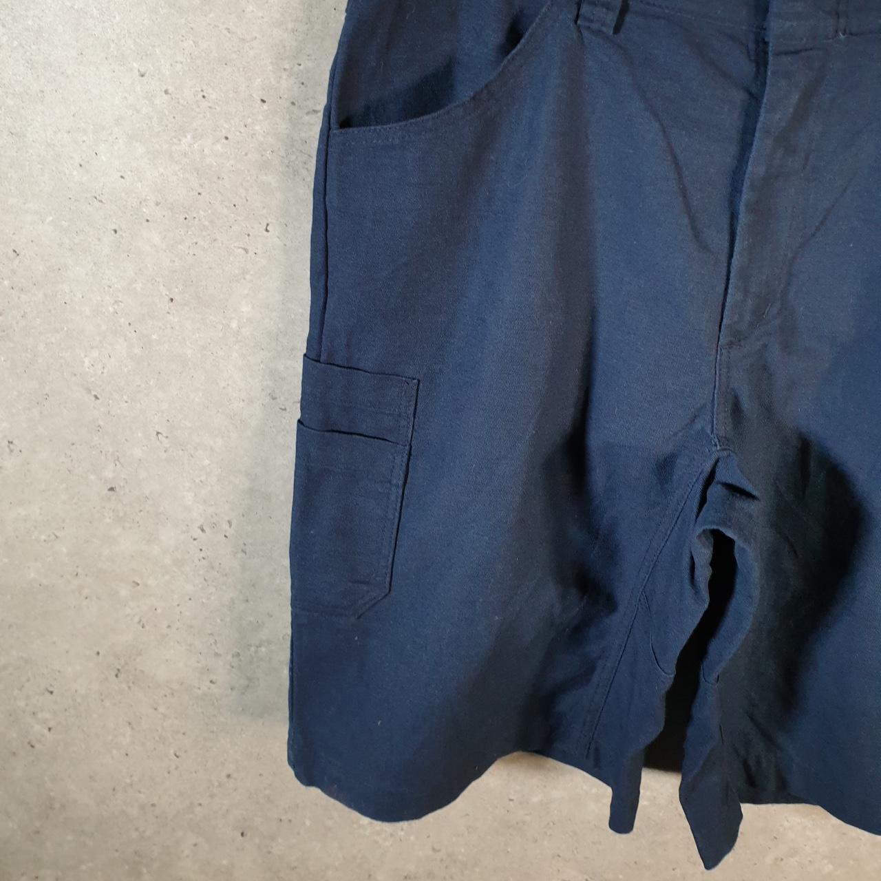 Vintage Red Kap Chino Shorts Jorts Cargo Men’s W38 Navy Blue Baggy Cotton